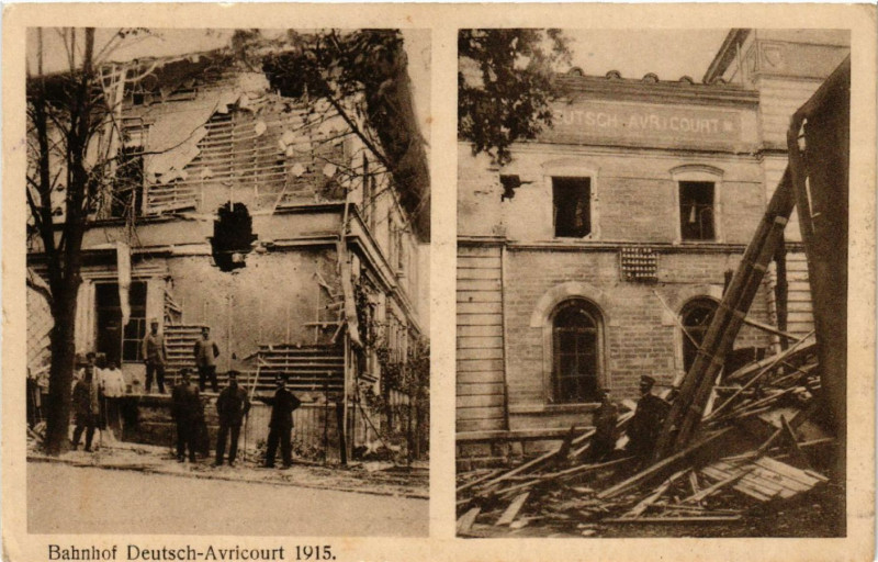 Carte postale ancienne Bahnhof Deutsch Avricourt à Avricourt