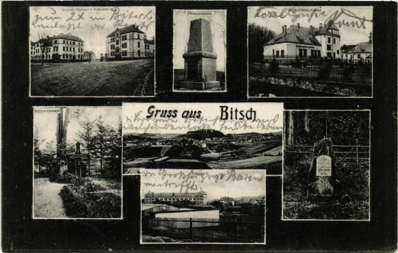 Carte postale ancienne Gruss aus Bitsch