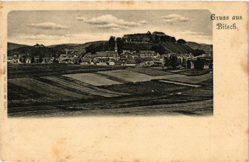 Carte postale ancienne Gruss aus Bitsch