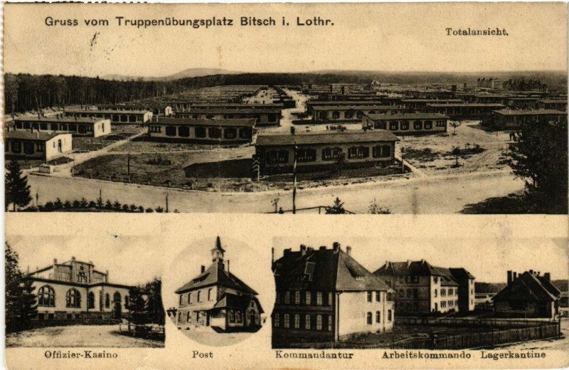 Carte postale ancienne Gruss vom Truppenubungsplatz Bitsch i. Lothr.