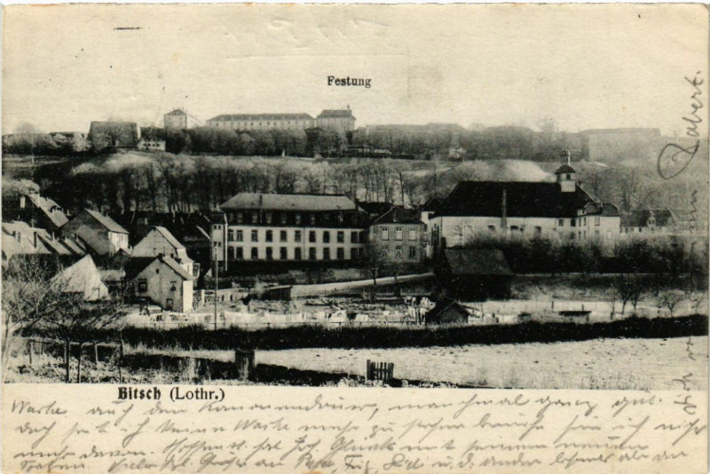 Carte postale ancienne Festung Bitsch