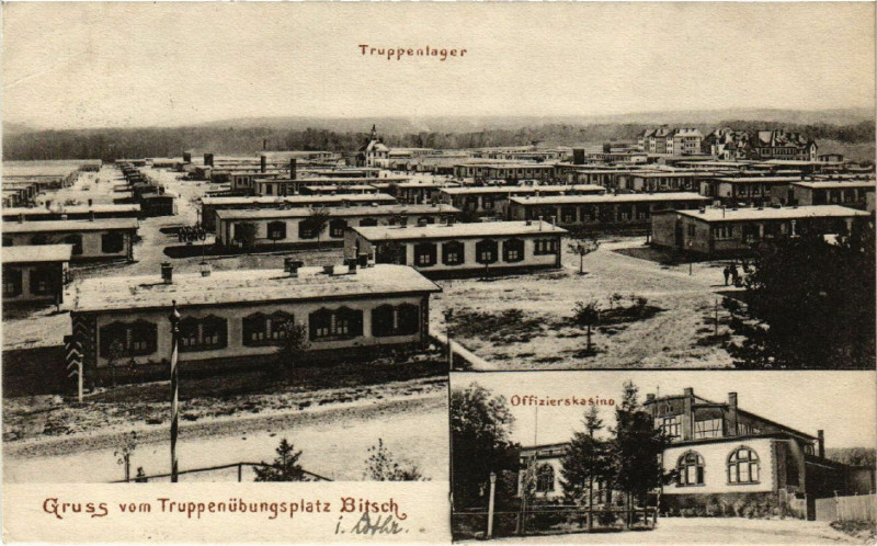 Carte postale ancienne Gruss vom Tuppenubunsplatz Bitsch
