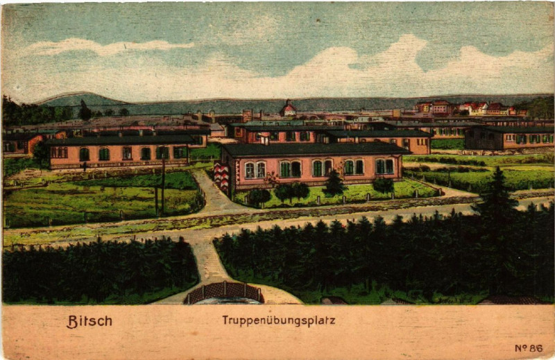 Carte postale ancienne Bitsch - Truppenubungsplatz