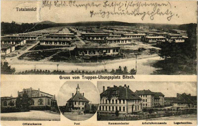Carte postale ancienne Gruss vom Truppen-Ubungsplatz Bitsch