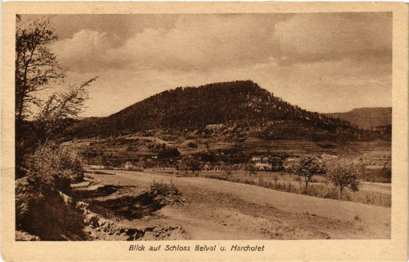 Carte postale ancienne Blick auf Schloss Belval u. Harcholet