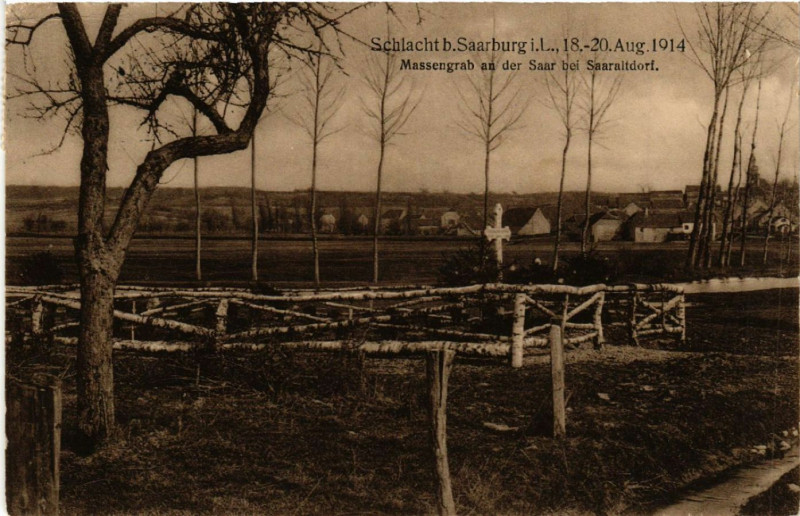 Carte postale ancienne Schlacht bei Saarburg i. L. 18-20. aug. 1914