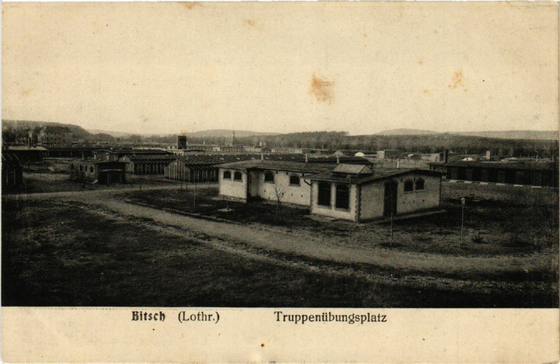 Carte postale ancienne Bitsch - Truppenubungsplatz