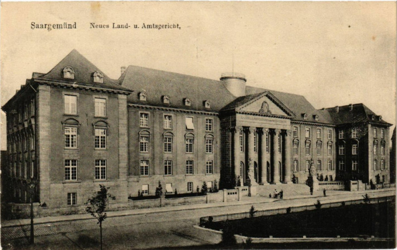 Carte postale ancienne Saargemund - Neue Land - u. Amstgericht