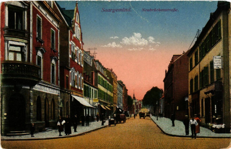Carte postale ancienne Saargemund - Neubruckenstrasse