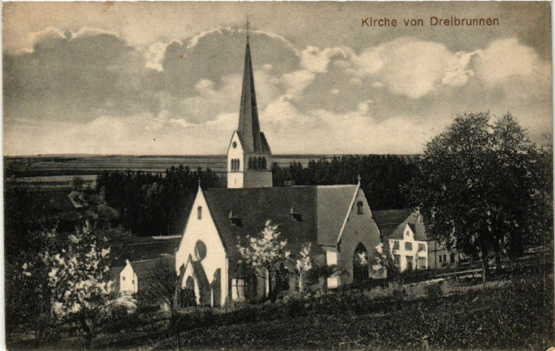 Carte postale ancienne Kirche von Dreibrunnen