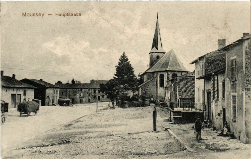 Carte postale ancienne Moussey - Hauptsrate à Moussey
