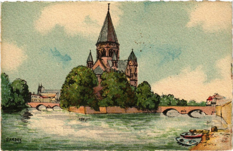 Carte postale ancienne Metz - Le Temple à Metz