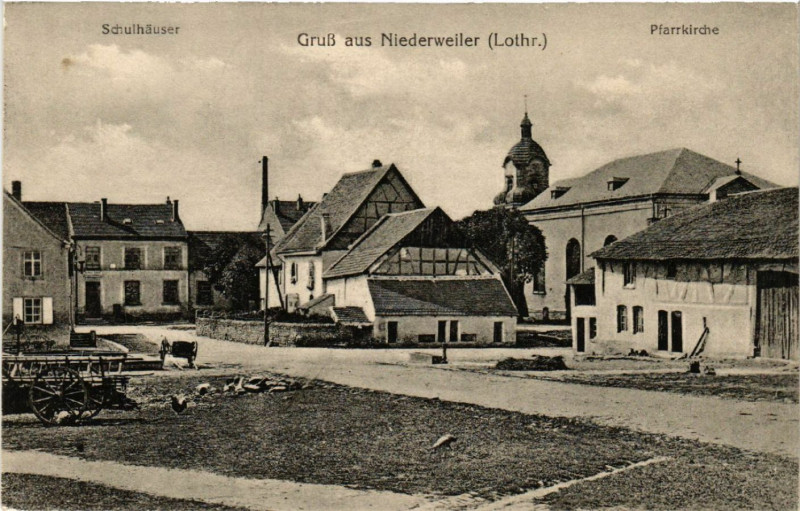 Carte postale ancienne Gruss aus Niederweiler