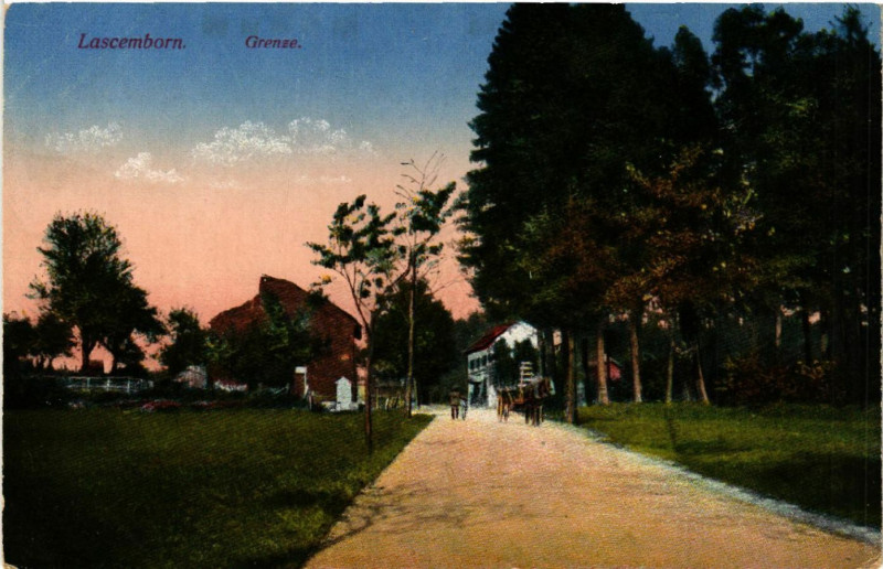 Carte postale ancienne Lascemborn - Grenze