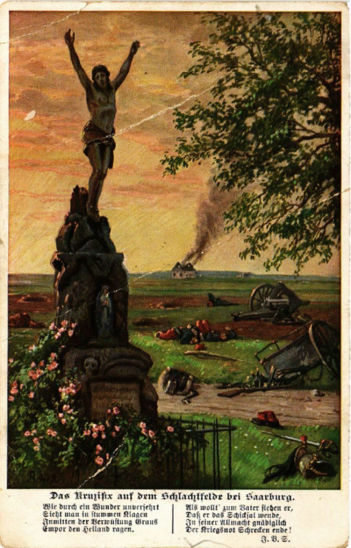 Carte postale ancienne Das Feldfreug bei Saarburg
