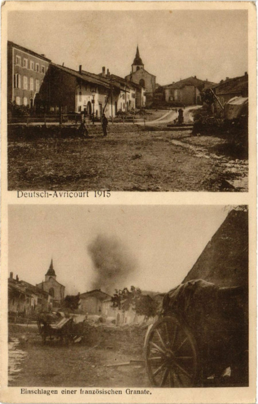 Carte postale ancienne Deutsch Avricourt 1915 à Avricourt