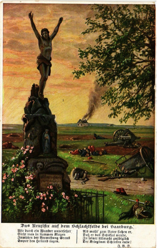 Carte postale ancienne Das Feldfreug bei Saarburg