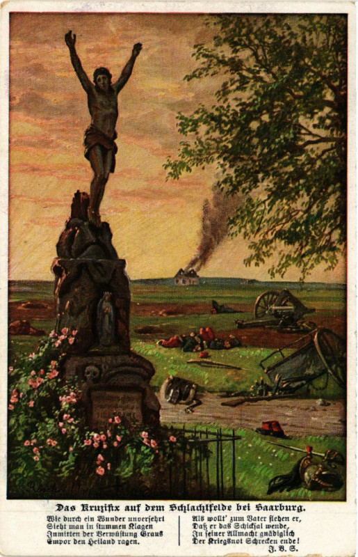 Carte postale ancienne Das Feldfreug bei Saarburg
