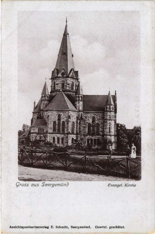 Carte postale ancienne Gruss aus Saargemund