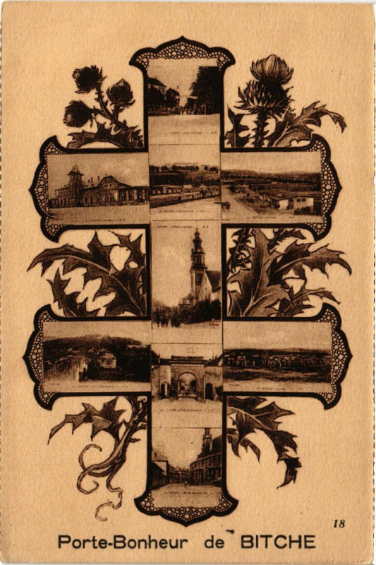 Carte postale ancienne Porte-Bonheur de Bitche à Bitche