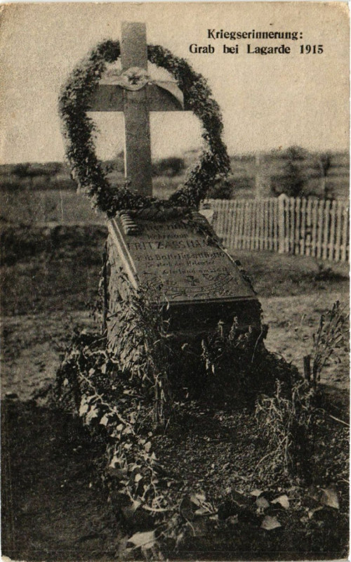 Carte postale ancienne Kriegserinnerung - Grab bei Legarde 1915