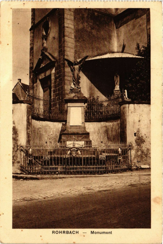 Carte postale ancienne Rohrbach - Monument