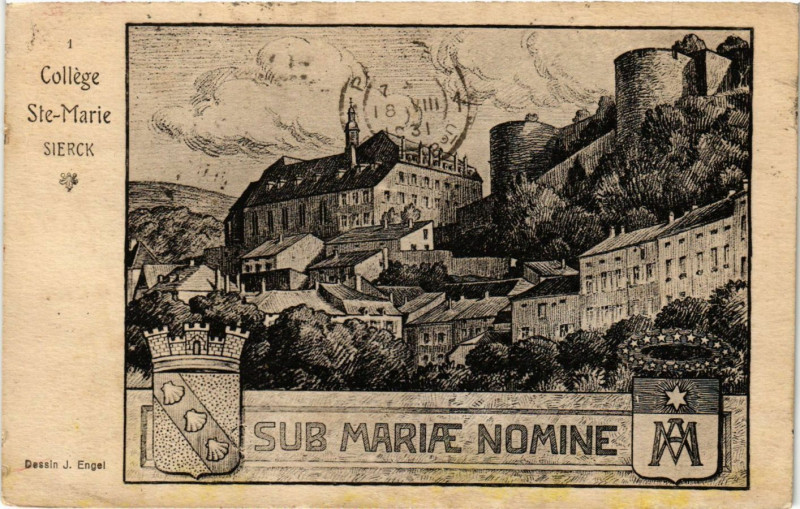 Carte postale ancienne Collge Sainte-Marie Sierck