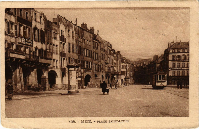 Carte postale ancienne Metz - Plage Saint-Louis à Metz