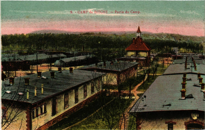 Carte postale ancienne Camp de Bitche - Partie du Camp à Bitche