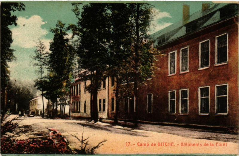 Carte postale ancienne Camp de Bitche - Batiments de la Foret à Bitche