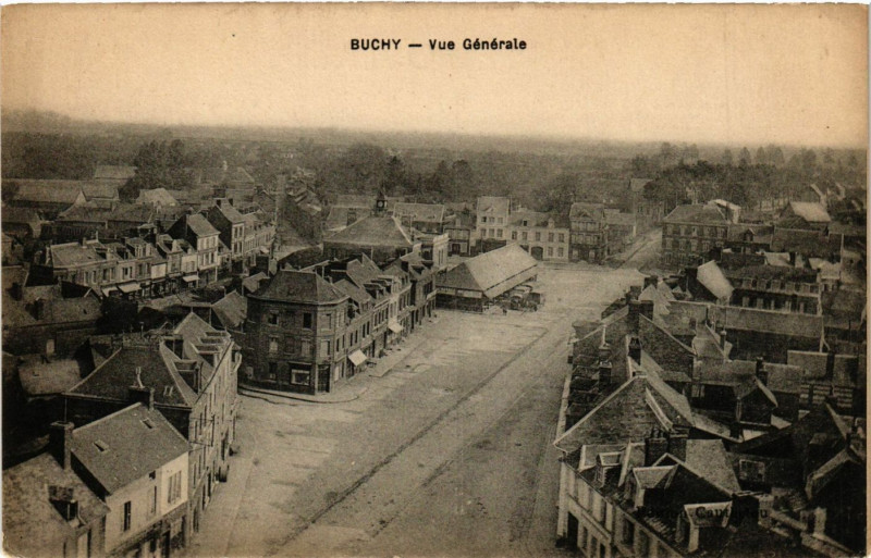 Carte postale ancienne Buchy - Vue générale à Buchy
