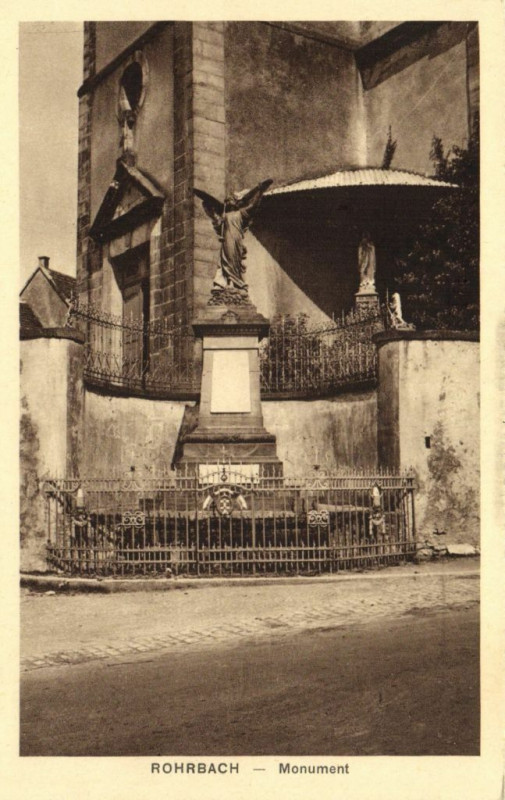 Carte postale ancienne Rohrbach - Monument