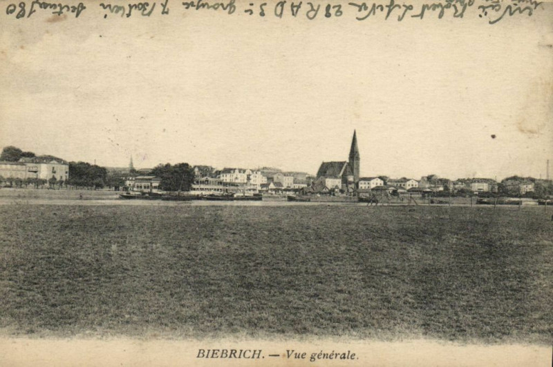 Carte postale ancienne Biebrich - Vue générale