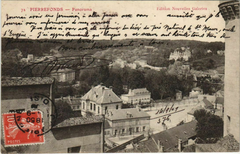 Carte postale ancienne Pierrefonds Panorama à Pierrefonds