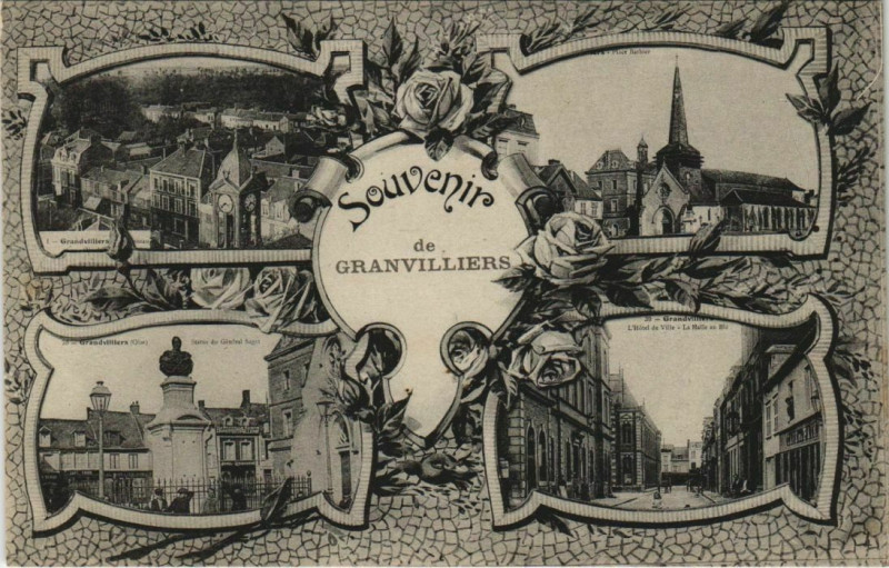 Carte postale ancienne Granvilliers Souvneir
