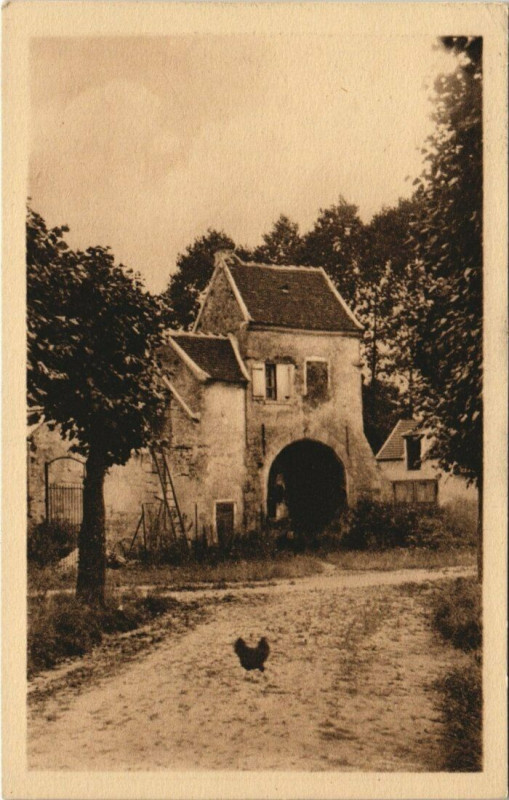 Carte postale ancienne Entrée de La Ferme de I 'Ancienne Abbaye