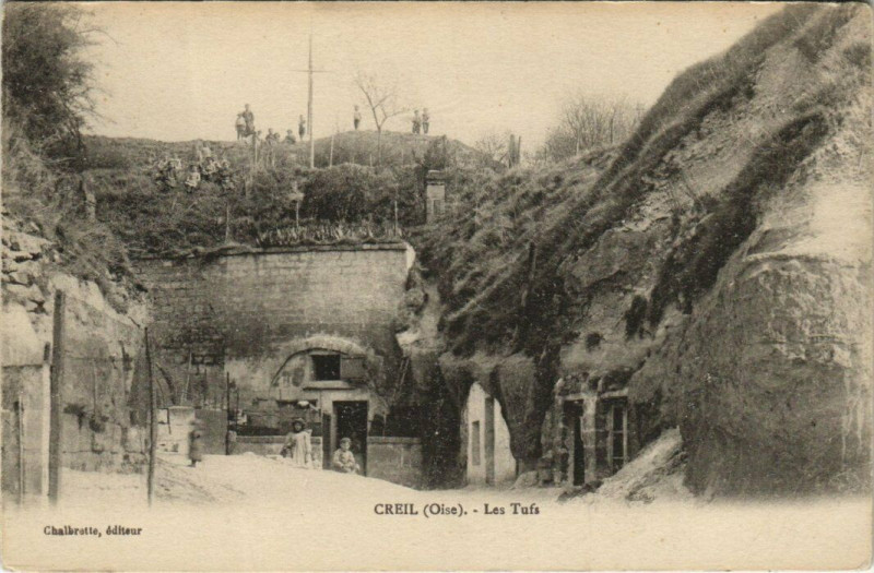 Carte postale ancienne Creil - Les Tufs à Creil