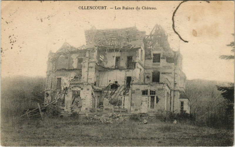 Carte postale ancienne Ollencourt - Les Rines Du Chateau