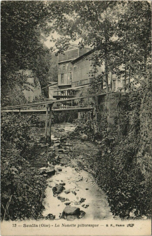 Carte postale ancienne Senlis - La Nonette Pittoresque à Senlis