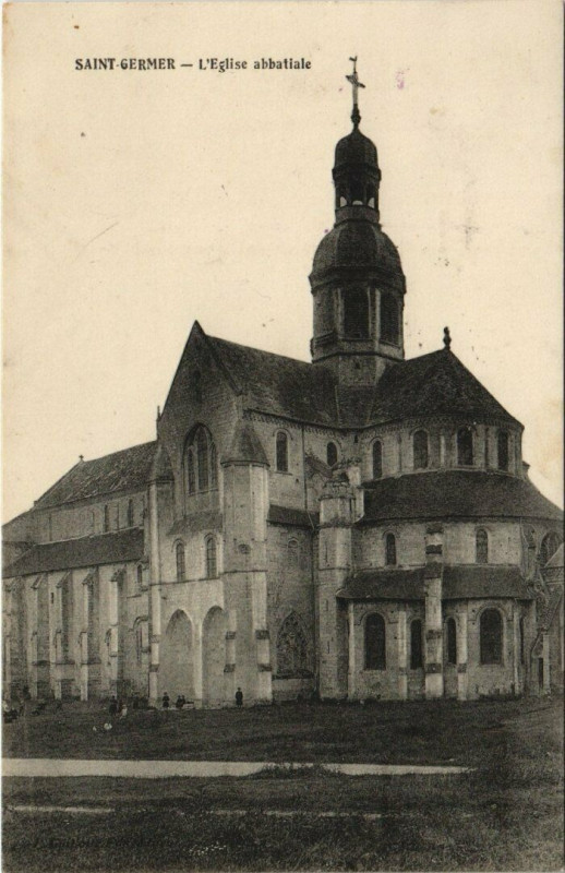 Carte postale ancienne Saint-Germer - L'Eglise abbatiale