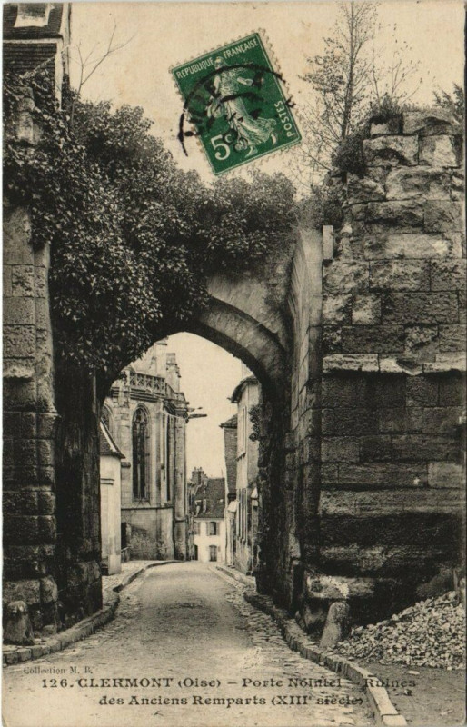Carte postale ancienne Clermont Porte à Clermont