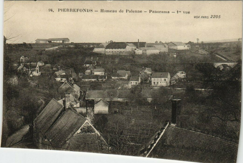Carte postale ancienne Pierrefonds - Hamean de Palenne - Panorama - I' vue à Pierrefonds