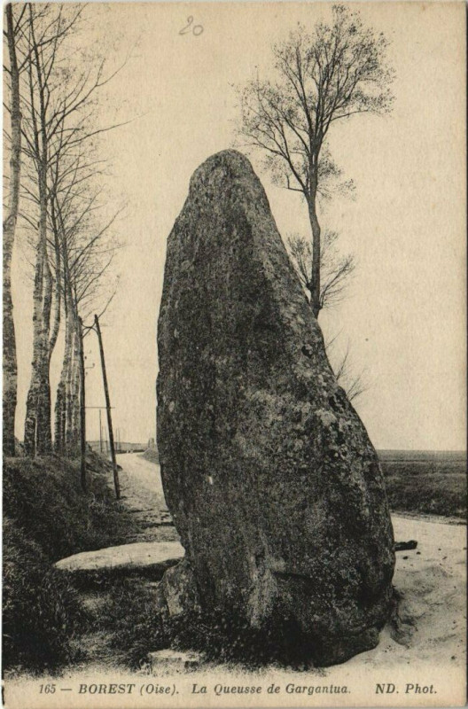 Carte postale ancienne Borest - La Queusse de Gargantua à Borest