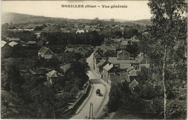 Carte postale ancienne Noailles - Vue générale à Noailles