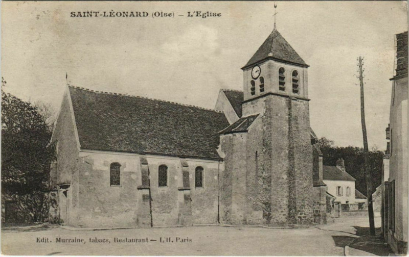 Carte postale ancienne Saint-Leonard - L'Eglise