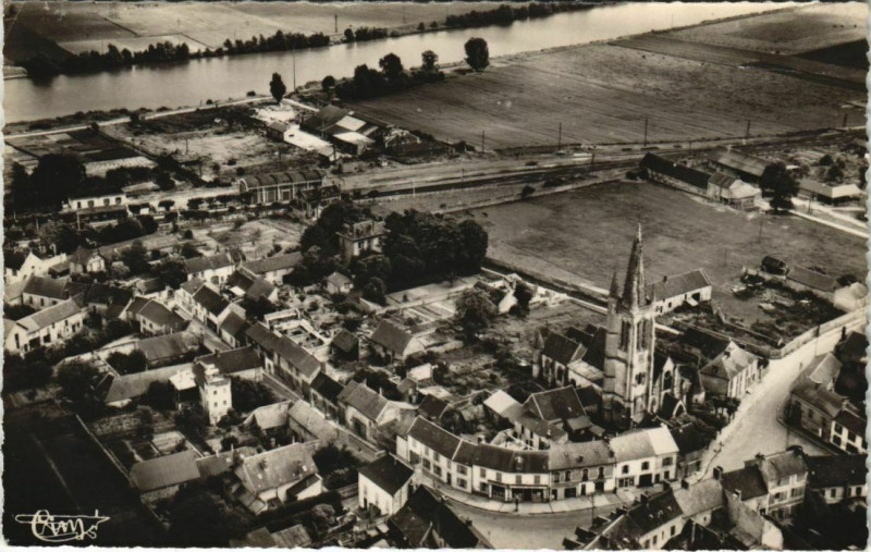 Carte postale ancienne Boran - Vue aerienne