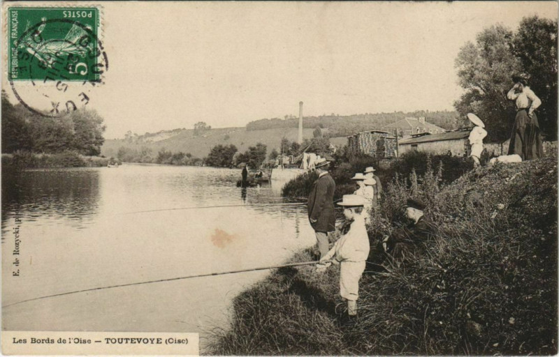 Carte postale ancienne Les Bords de l'Oise - Toutevoye