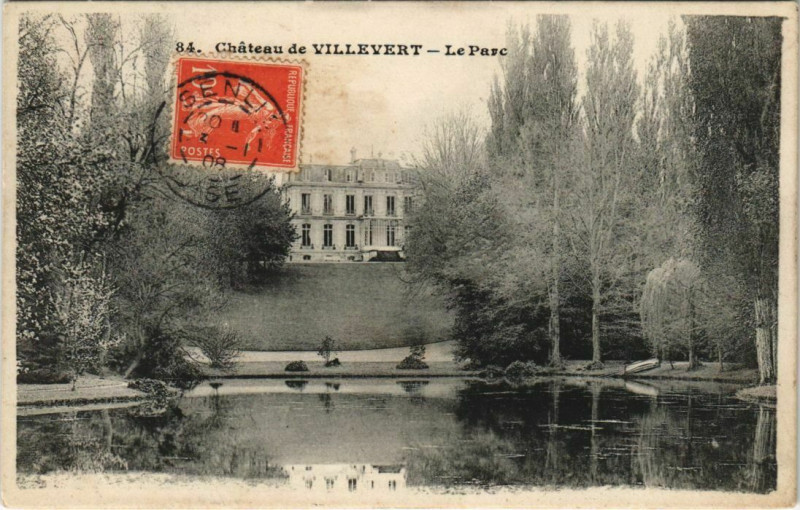 Carte postale ancienne Chateau de Villevert - Le Parc à Ville