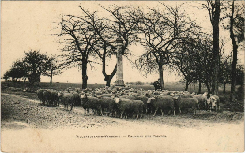 Carte postale ancienne Villeneuve-sur-Verberie - Calvaire des Pointes à Villeneuve-sur-Verberie
