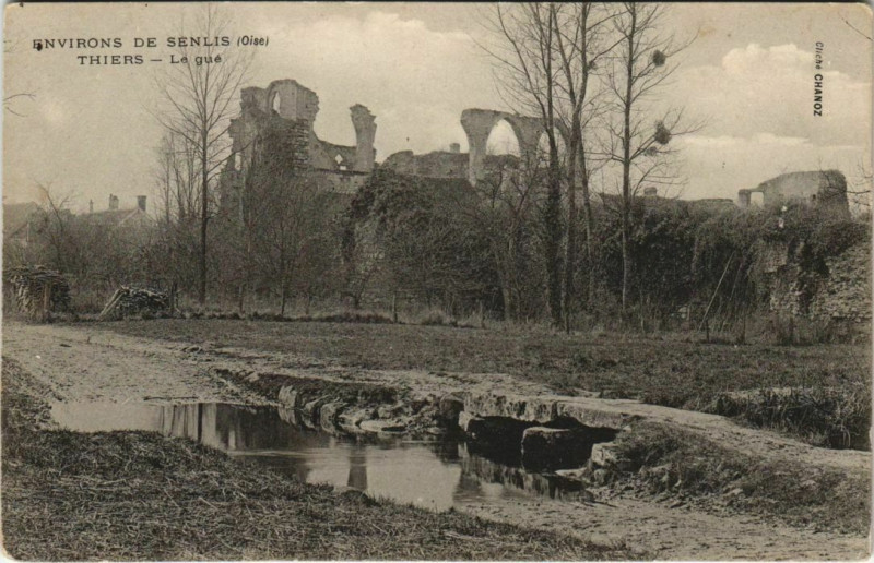 Carte postale ancienne Env. de Senlis Thiers - Le gue à Senlis